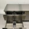 Stainless steel Coreco Premium refrigerated workbench 4 drawers and 2 doors 1/1 gastronorm 224.5 cm Horeca - Image 4