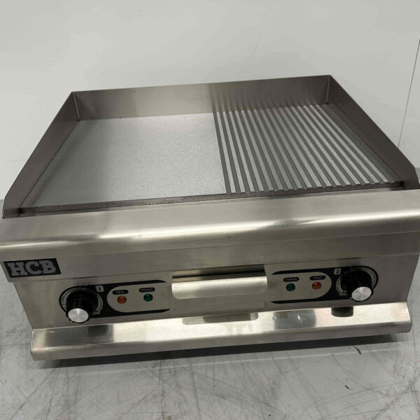 Stainless steel Griddle Griddle 1/2 Fluted griddle 60 cm 400V Horeca