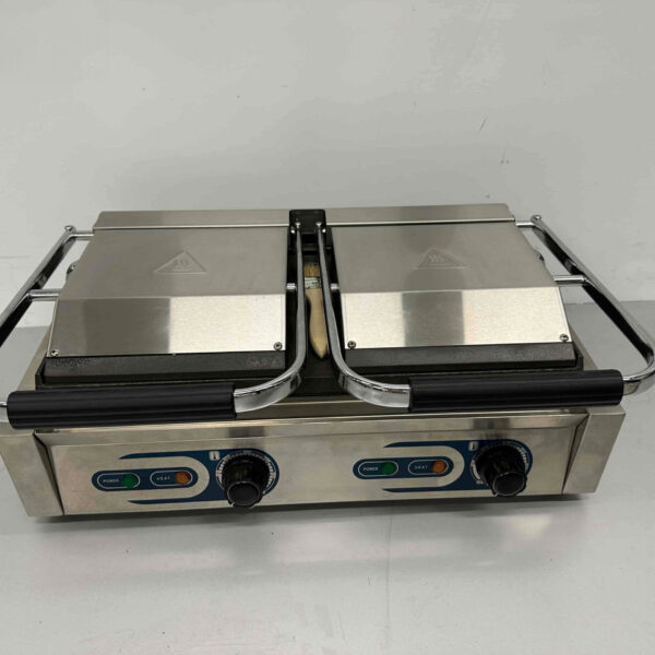Stainless steel Saro Double Sausage Grill Contact Grill Curry Sausage 230V Catering