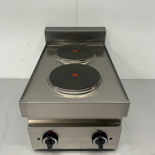 Stainless steel 2 burner electric stove stove 650 Series 40 cm 400V Horeca