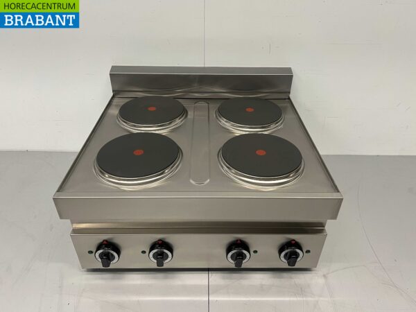 Stainless steel 4 burner electric stove stove 650 Series 70 cm 400V Horeca