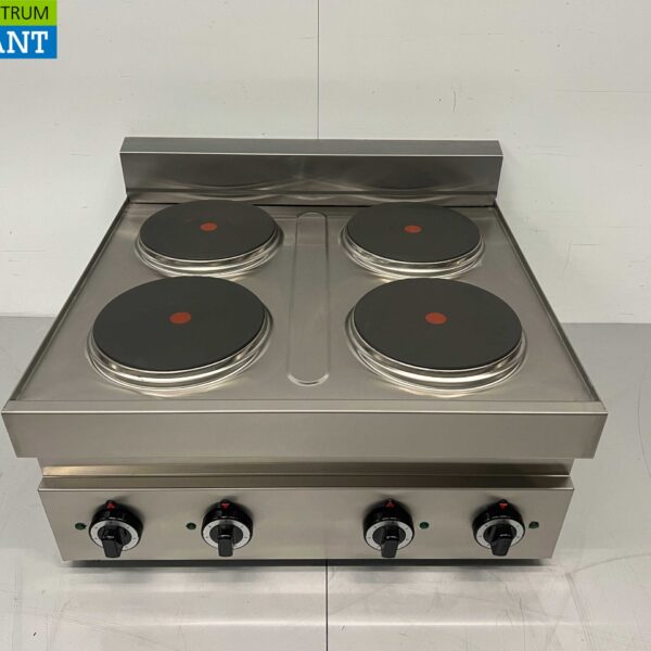 Stainless steel 4 burner electric stove stove 650 Series 70 cm 400V Horeca