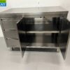 Stainless steel Work Cupboard Worktable 2 folding doors and 3 drawers 120 cm Hospitality - Image 5