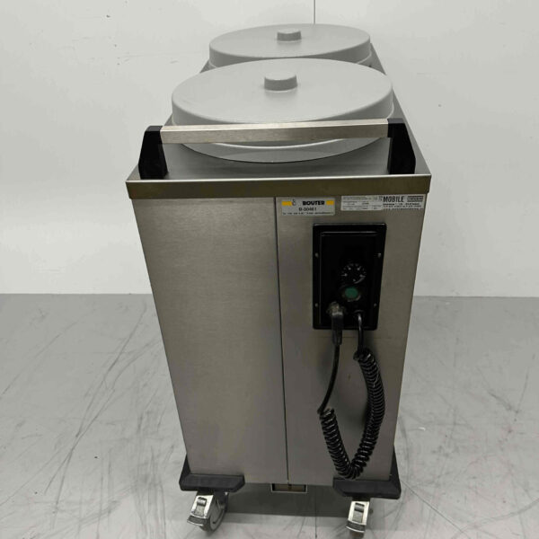 Stainless steel Mobile heated plate trolley Max. diameter 31 cm 230V Horeca