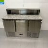Stainless steel HCB Pizza workbench Pizza table 3 doors 136,5 cm 230V Horeca