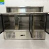 Stainless steel HCB Pizza workbench Pizza table 3 doors 136,5 cm 230V Horeca - Image 4