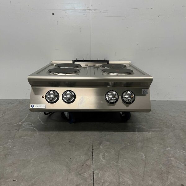 Stainless steel Mareno 4 burner electric stove stove 80 cm 400V Horeca