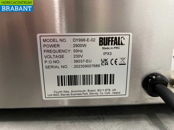 Stainless steel Buffalo Double Contact Grill Panini Grill Smooth 230V Catering - Image 6