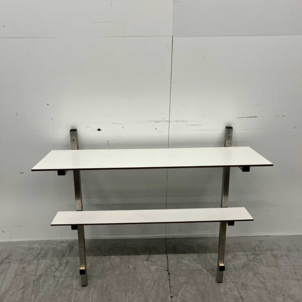Stainless steel Wall Shelf 2 shelves 100 x 30 cm Horeca