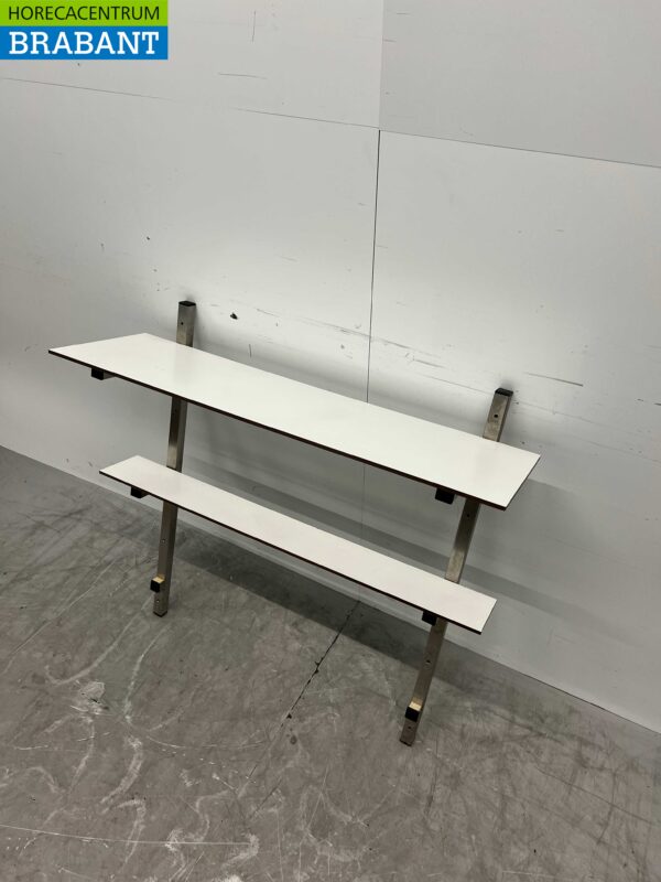 Stainless steel Wall Shelf 2 shelves 100 x 30 cm Horeca - Image 3