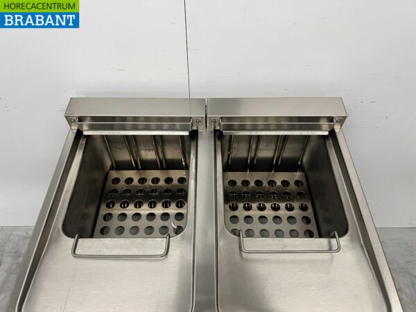 Stainless steel Combisteel Double Fryer Frying 2 x 18 Liter 400V Horeca - Image 6