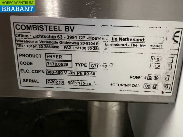 Stainless steel Combisteel Double Fryer Frying 2 x 18 Liter 400V Horeca - Image 7