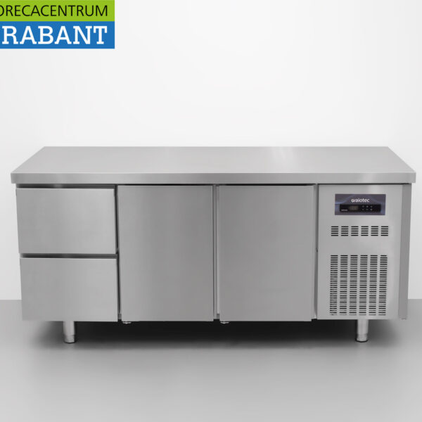 Stainless steel Coreco Premium refrigerated workbench 2 drawers and 2 doors 1/1 gastronorm 179.5 cm Catering