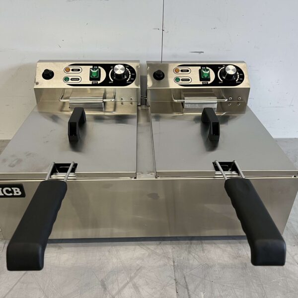 Stainless steel Double Fryer Fryer 2 x 6 liters 2 x 230V Catering