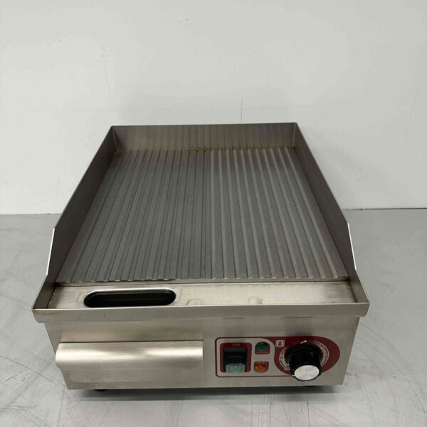 Stainless steel Grill Plate Griddle Ribbed 36 cm 230V Horeca