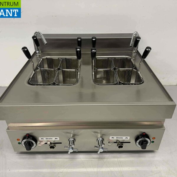 Stainless steel Pasta Cooker 8 baskets 2 x 12 liters 650 Series 400V Catering