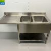 Stainless steel Sink table double sinks Premium-line 160 cm Horeca
