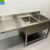 Stainless steel Sink table double sinks Premium-line 160 cm Horeca - Image 3