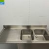 Stainless steel Sink table double sinks Premium-line 160 cm Horeca - Image 4