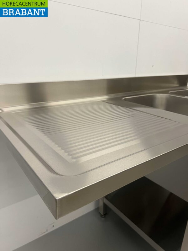 Stainless steel Sink table double sinks Premium-line 160 cm Horeca - Image 6