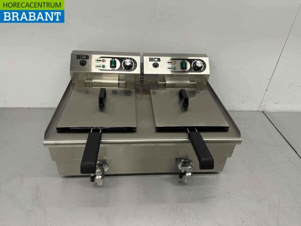 Stainless steel Double Fryer Fryer 2 x 16 liters 2 x 230V Catering