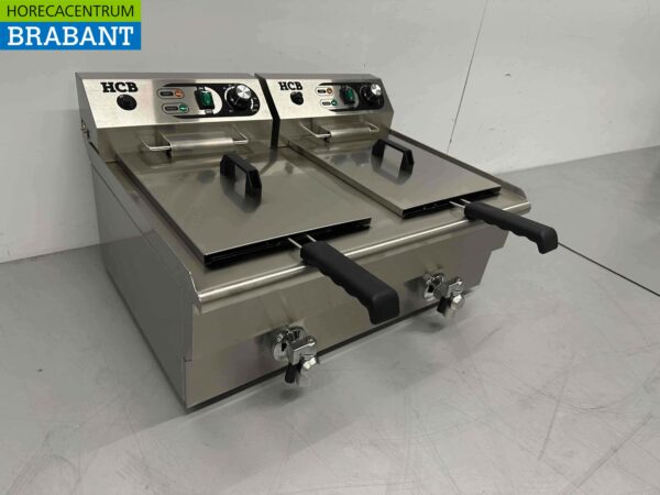 Stainless steel Double Fryer Fryer 2 x 16 liters 2 x 230V Catering - Image 3