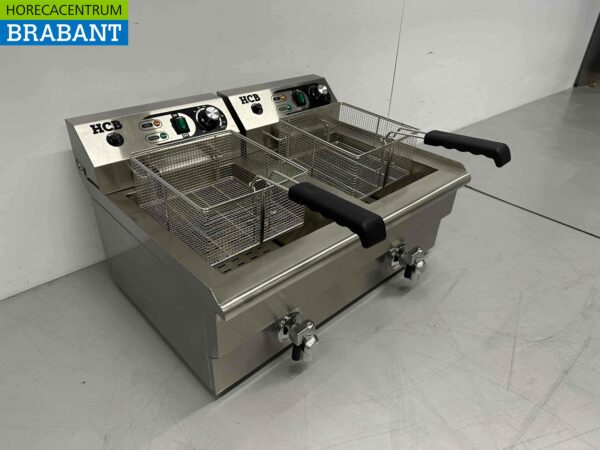 Stainless steel Double Fryer Fryer 2 x 16 liters 2 x 230V Catering - Image 5