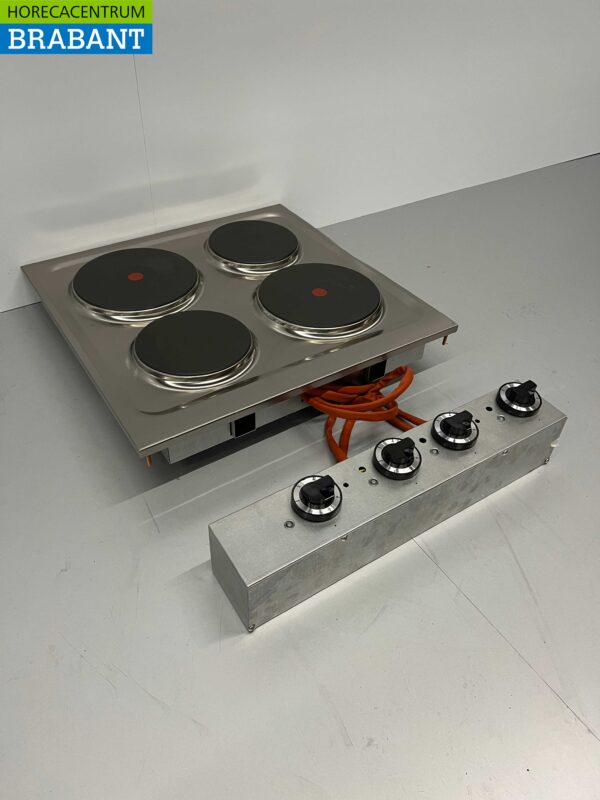 Stainless steel Mareno 4 burner Drop-in electric stove stove 60 cm 400V Horeca - Image 2