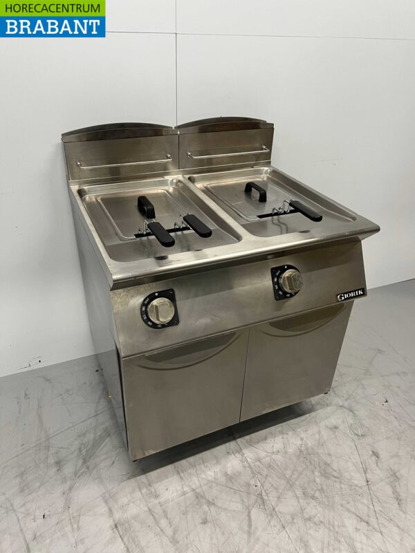 Stainless steel Giorik Double Fryer fryer 2 x 13 liters 23 kW GAS Catering - Image 2