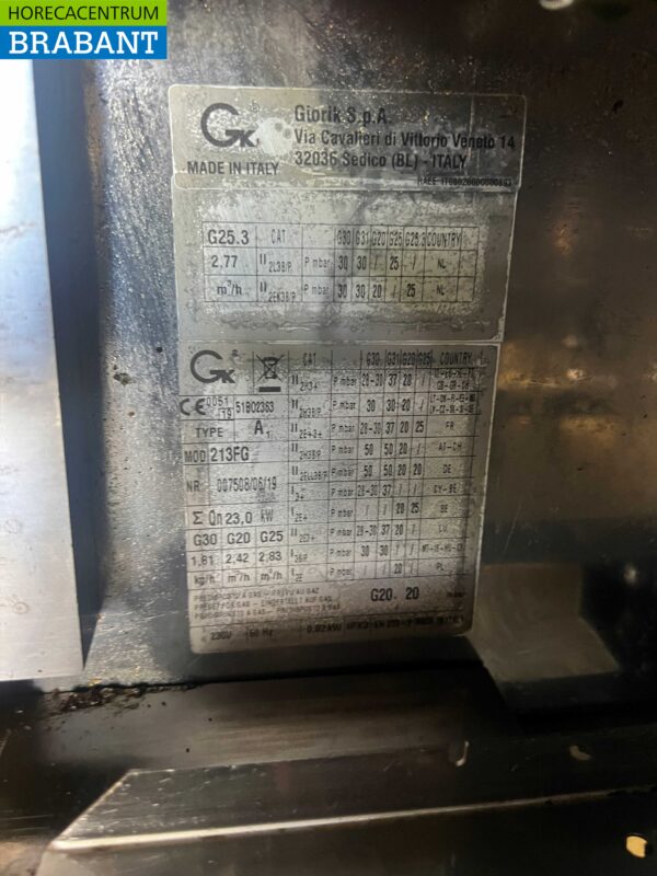 Stainless steel Giorik Double Fryer fryer 2 x 13 liters 23 kW GAS Catering - Image 6
