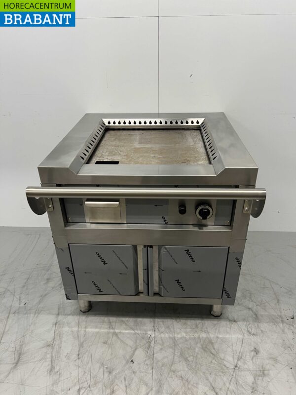 Stainless steel Teppanyaki grill griddle griddle 80 cm GAS Horeca