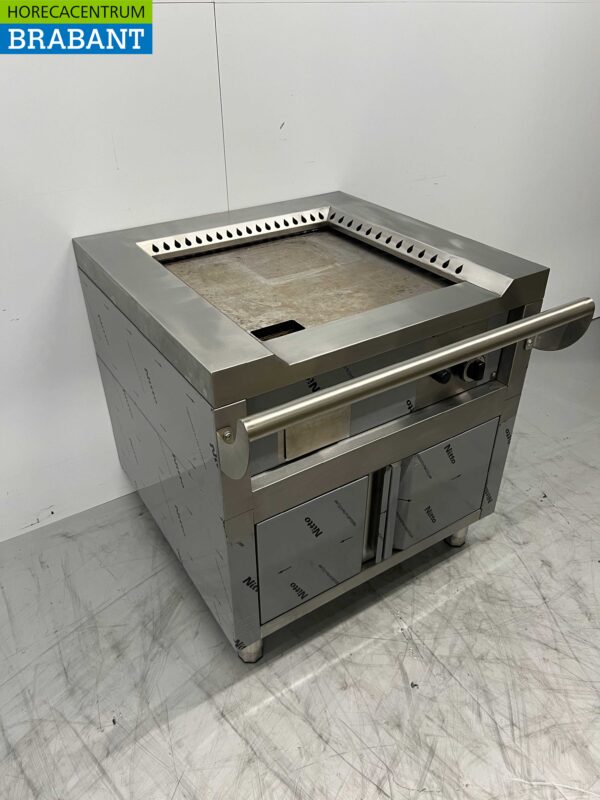 Stainless steel Teppanyaki grill griddle griddle 80 cm GAS Horeca - Image 2