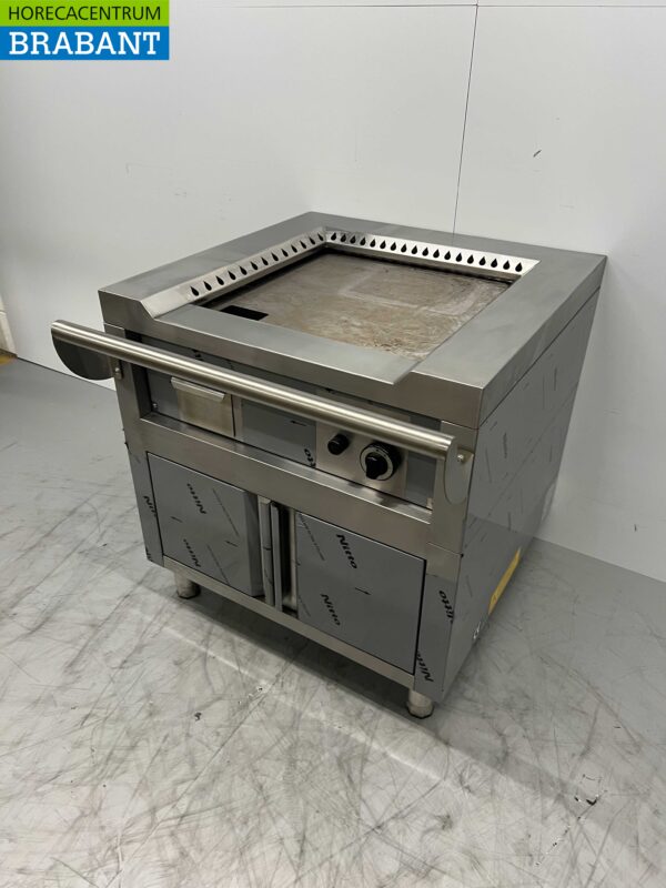 Stainless steel Teppanyaki grill griddle griddle 80 cm GAS Horeca - Image 3