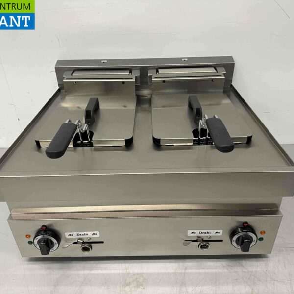 Stainless steel Double Fryer Fryer 2 x 10 liter Premium-line 400V Catering
