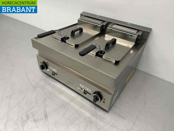 Stainless steel Double Fryer Fryer 2 x 10 liter Premium-line 400V Catering - Image 4