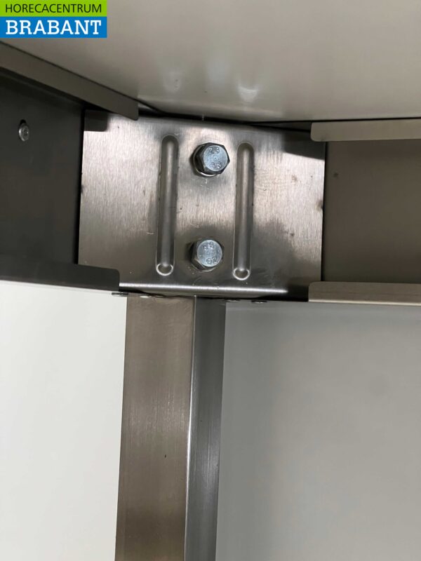 Stainless Steel Mobile Work Table On Wheels 200 x 70 x 85 cm Catering - Image 4