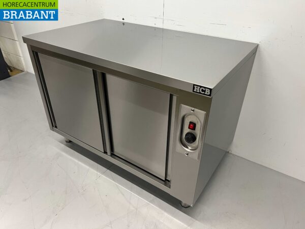 Stainless steel warming cabinet Plate warming cabinet 2 sliding doors Premium-line 120 cm Horeca - Image 2
