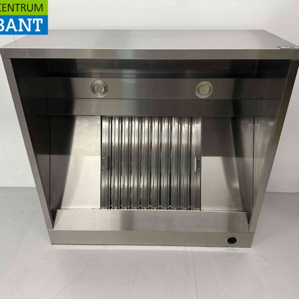 Stainless steel extractor hood Extractor hood with slatted filters Premium-line 100 cm Box model Horeca