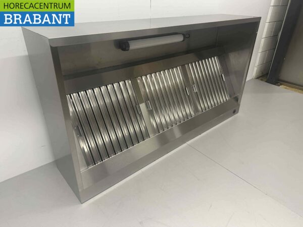 Stainless steel extractor hood Extractor hood with slatted filters Premium-line 180 cm Box model Horeca - Image 3