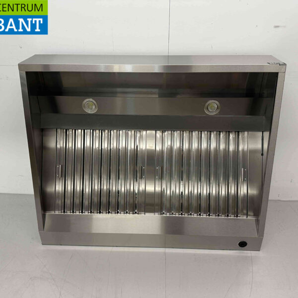 Stainless steel extractor hood Extractor hood with slatted filters Premium-line 120 cm inclined model Horeca