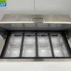 Stainless steel Polar UA009 Refrigerated Workbench Saladette 1 door 73,5 cm 230V Horeca - Image 5
