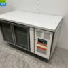 Stainless steel Polar Refrigerated Workbench 2 glass doors / glass doors 136 cm 230V Horeca - Image 2