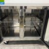 Stainless steel Polar Refrigerated Workbench 2 glass doors / glass doors 136 cm 230V Horeca - Image 4