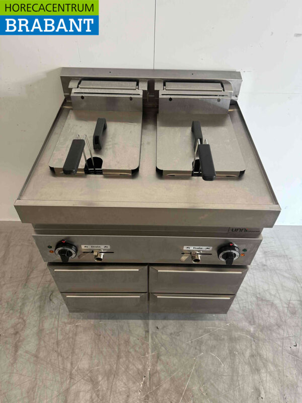 Stainless steel Double Fryer Fryer 2 x 10 liters 400V Catering - Image 2