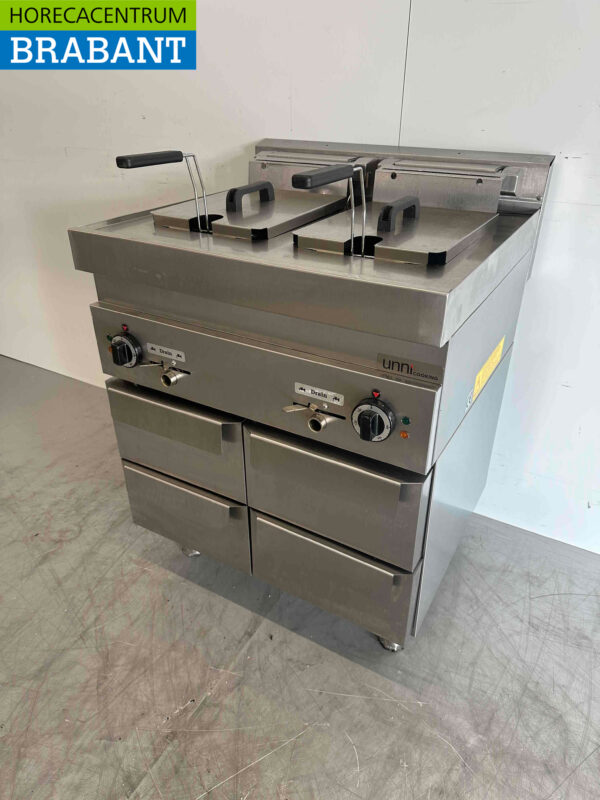 Stainless steel Double Fryer Fryer 2 x 10 liters 400V Catering - Image 3
