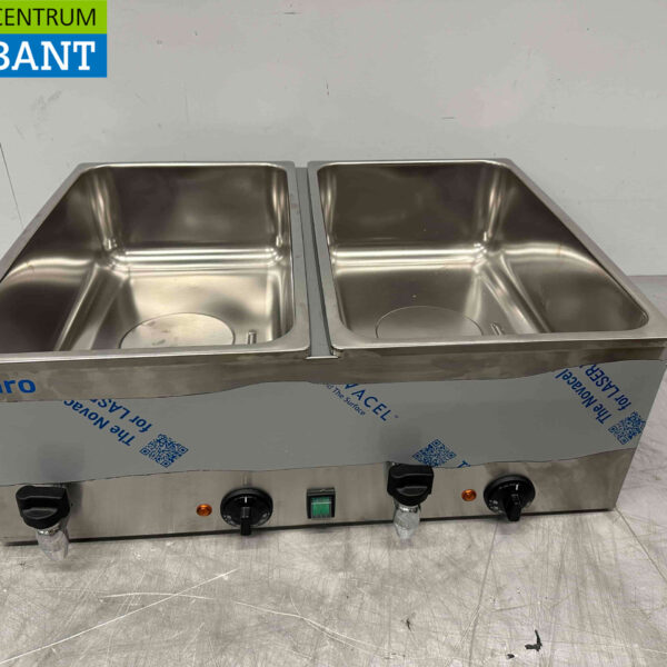 Stainless steel Saro Bain marie 2 x 1/1 GN 230V Horeca