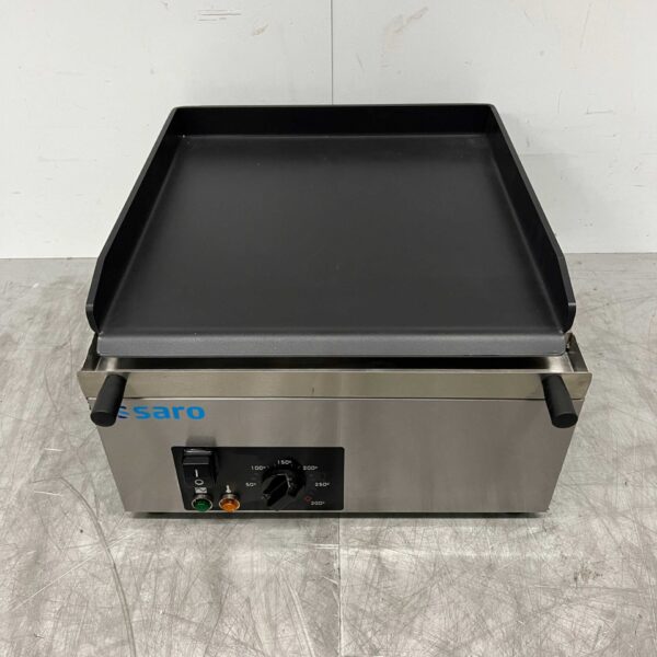 Stainless steel Saro Grill Plate Griddle Smooth 40 cm 230V Catering