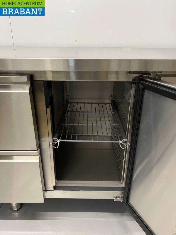 Stainless steel Refrigerated Workbench 6 drawers and 1 door 223 cm 230V Catering - Image 5