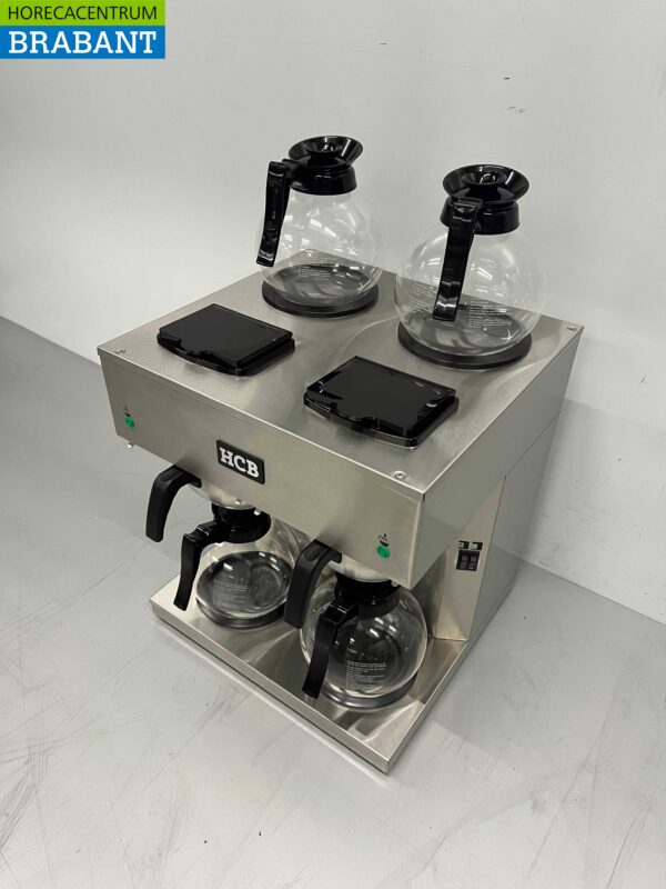 Stainless steel HCB Double Coffee Maker Coffee machine 2 x 1.8 liters 230V Horeca - Image 2