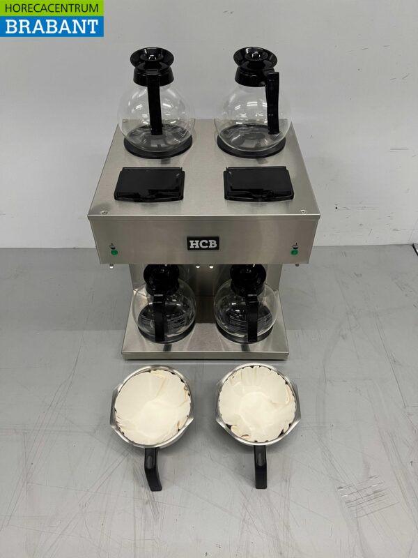 Stainless steel HCB Double Coffee Maker Coffee machine 2 x 1.8 liters 230V Horeca - Image 4